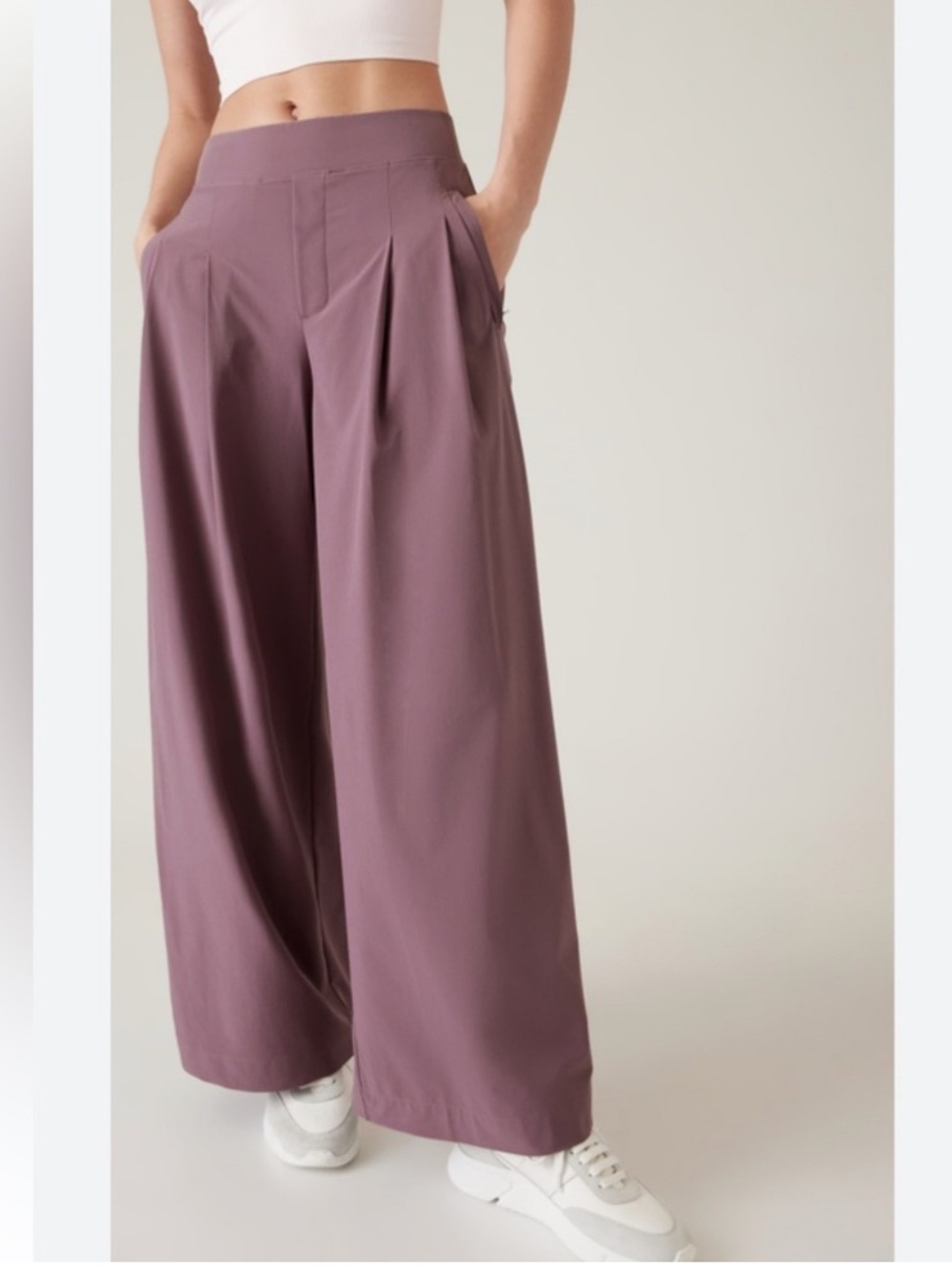 Athleta Brooklyn Heights Pleated Wide Leg Pant Womens 22
